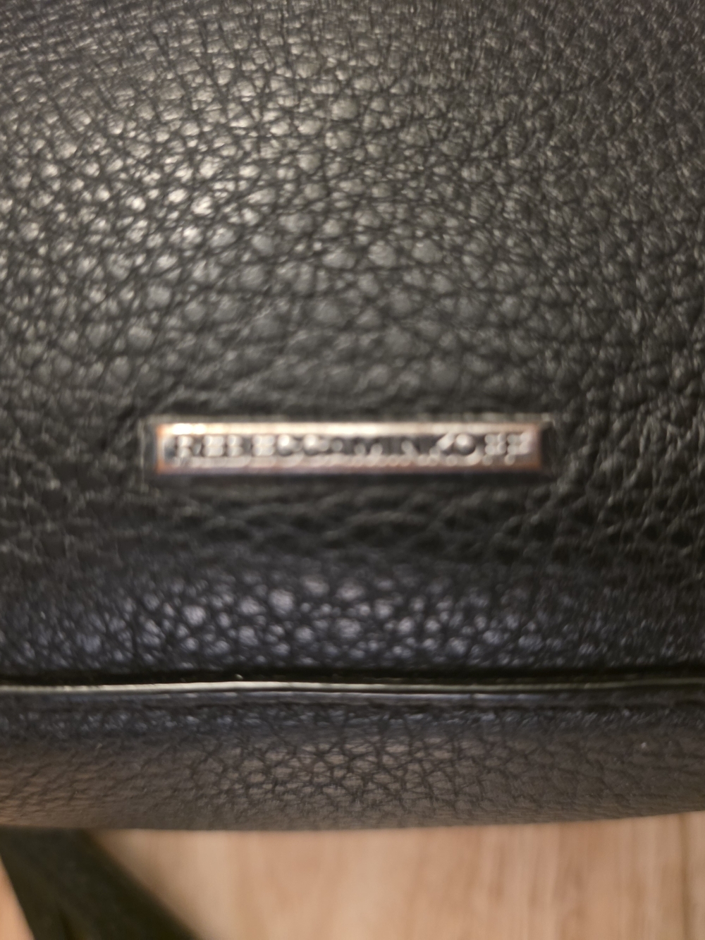 Rebecca Minkoff Black & Silver Leather Micro Moto Satchel & Crossbody Bag Purse - Picture 6 of 15